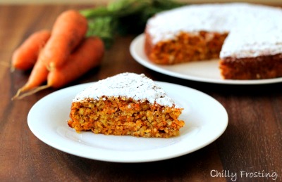 Carrot and Almond Cake- no oil, no butter