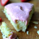 Vanilla Bean Cake & Strawberry Buttercream